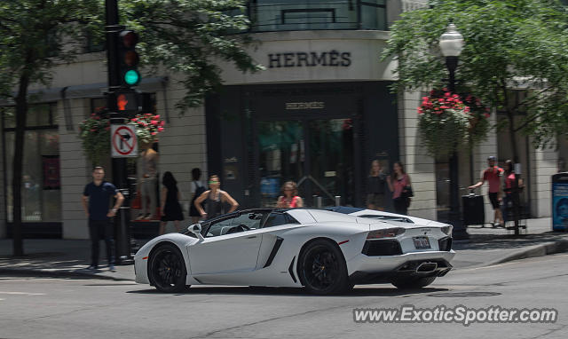 Lamborghini Aventador spotted in Chicago, Illinois