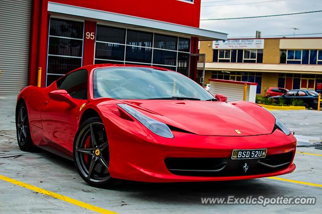 Ferrari 458 Italia spotted in Sydney, Australia