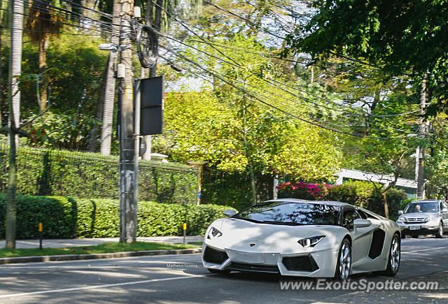 Lamborghini Aventador spotted in São Paulo, Brazil