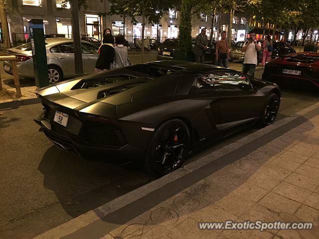 Lamborghini Aventador spotted in Paris, France