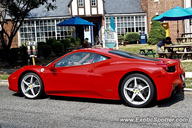 Ferrari 458 Italia spotted in Arlington, Virginia