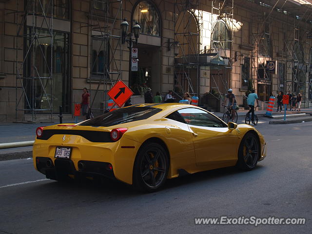 Ferrari 458 Italia spotted in Montreal, Canada