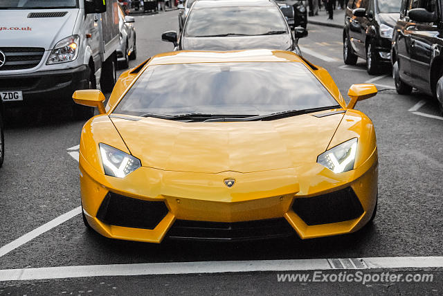 Lamborghini Aventador spotted in London, United Kingdom