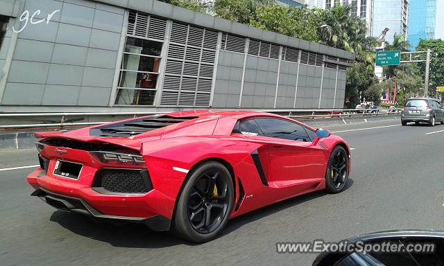 Lamborghini Aventador spotted in Jakarta, Indonesia