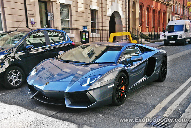 Lamborghini Aventador spotted in Leeds, United Kingdom