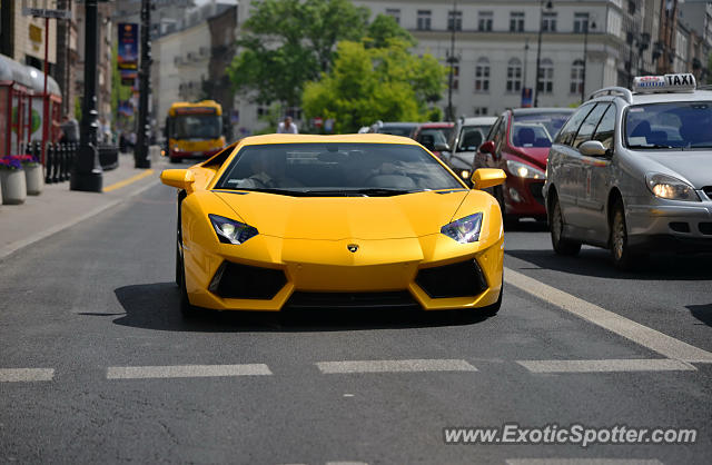 Lamborghini Aventador spotted in Warsaw, Poland