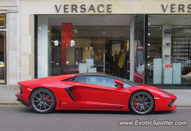 Lamborghini Aventador spotted in London, United Kingdom