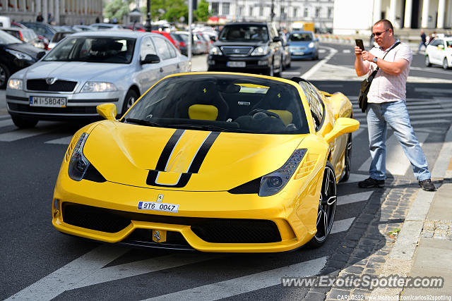 Ferrari 458 Italia spotted in Warsaw, Poland