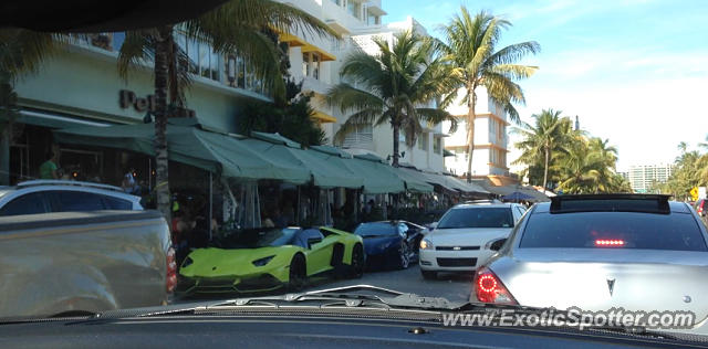 Lamborghini Aventador spotted in Miami Beach, Florida