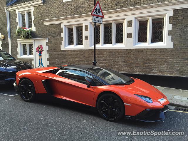 Lamborghini Aventador spotted in London, United Kingdom