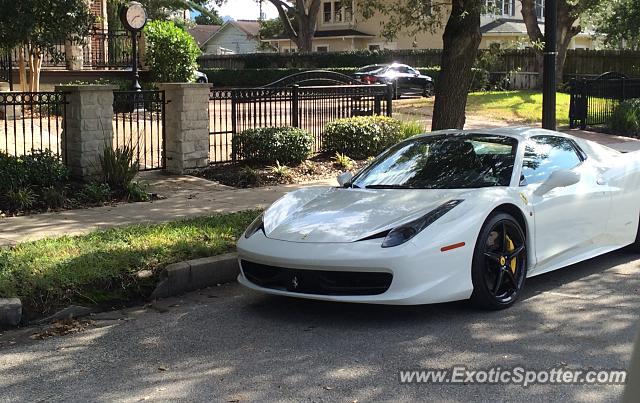 Ferrari 458 Italia spotted in Houston, Texas