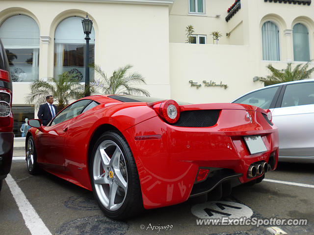 Ferrari 458 Italia spotted in Lima, Peru