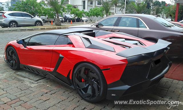 Lamborghini Aventador spotted in Jakarta, Indonesia