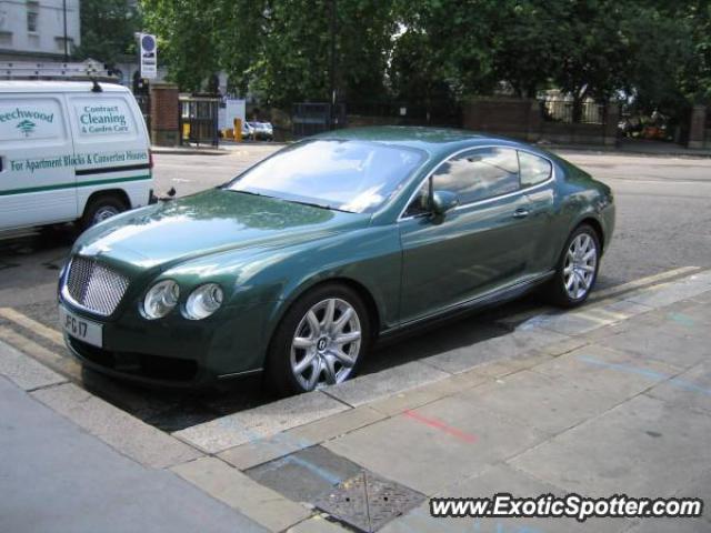 Bentley Continental spotted in London, United Kingdom