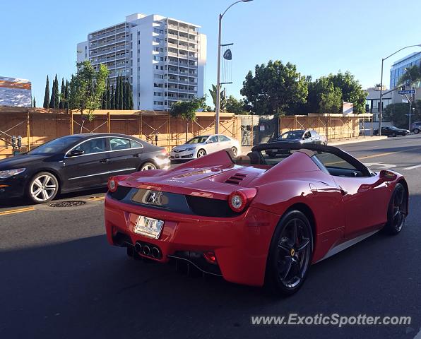 Ferrari 458 Italia spotted in Beverly Hills, California