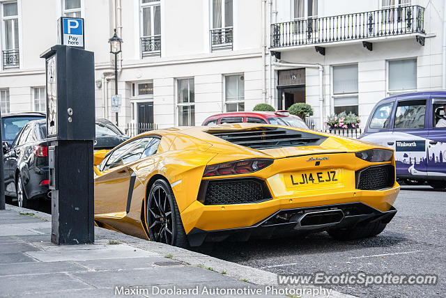 Lamborghini Aventador spotted in London, United Kingdom