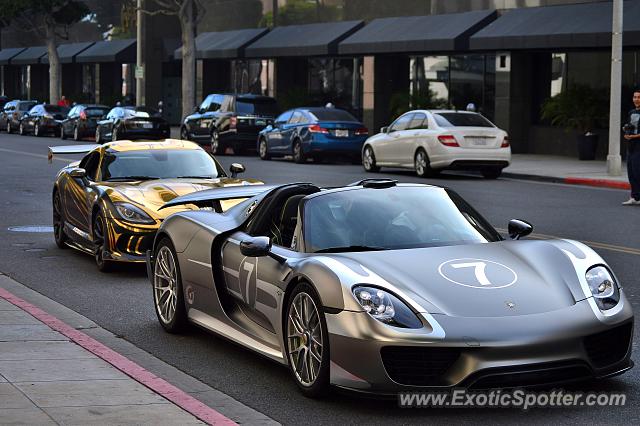 Porsche 918 Spyder spotted in Beverly Hills, California