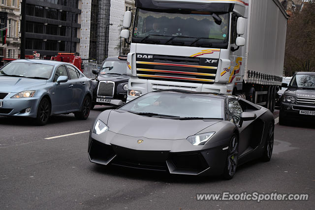 Lamborghini Aventador spotted in London, United Kingdom