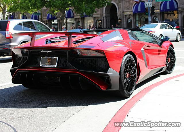 Lamborghini Aventador spotted in Beverly Hills, California