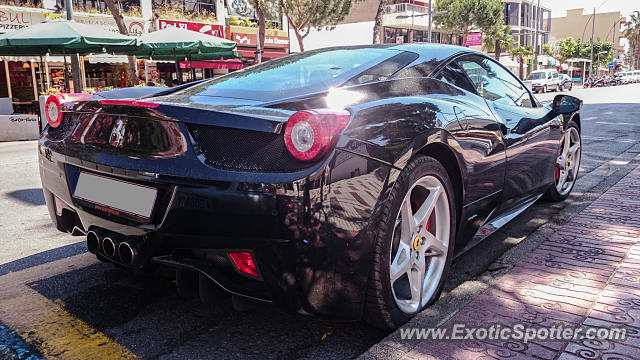 Ferrari 458 Italia spotted in Platja d'Aro, Spain