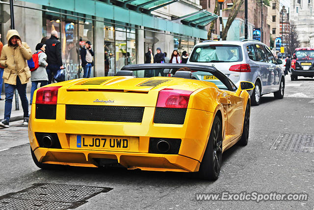 Lamborghini Gallardo spotted in London, United Kingdom