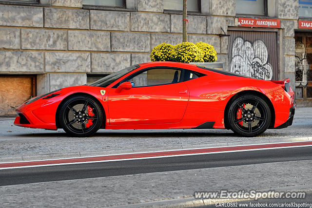 Ferrari 458 Italia spotted in Warsaw, Poland