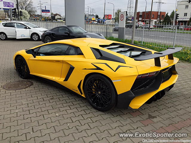 Lamborghini Aventador spotted in Warsaw, Poland