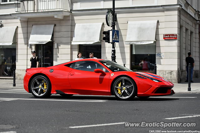 Ferrari 458 Italia spotted in Warsaw, Poland