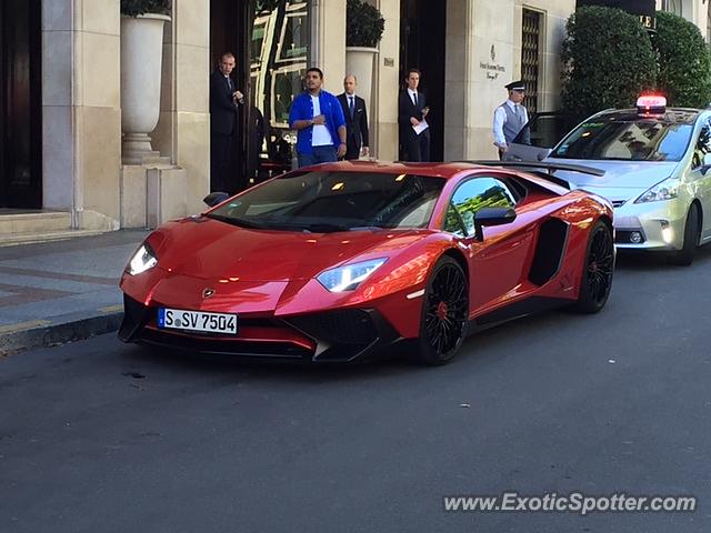 Lamborghini Aventador spotted in Paris, France