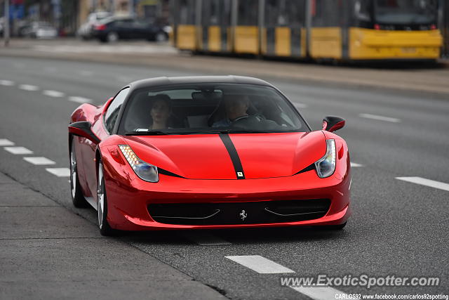 Ferrari 458 Italia spotted in Warsaw, Poland