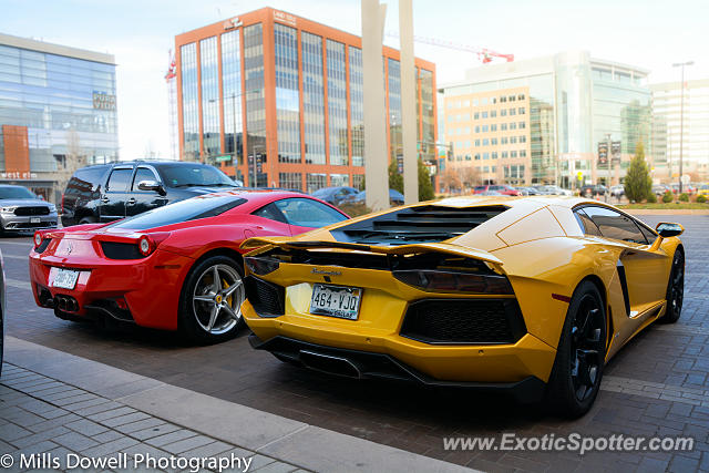 Lamborghini Aventador spotted in Cherry Creek, Colorado