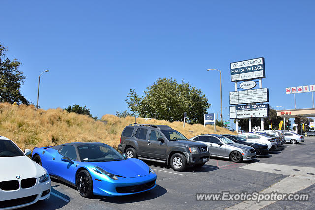 Ferrari 458 Italia spotted in Malibu, California