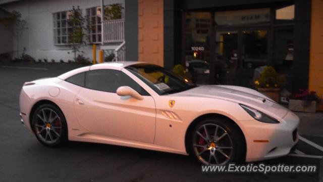 Ferrari California spotted in Bellevue, Washington