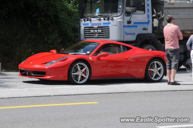 Ferrari 458 Italia spotted in Visp / Wallis, Switzerland