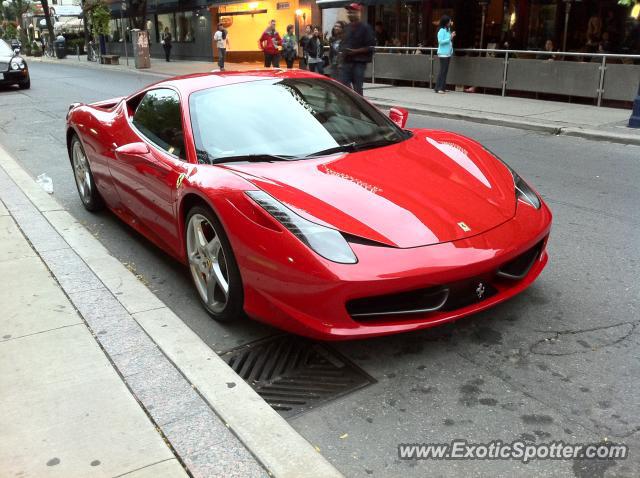 Ferrari 458 Italia spotted in Toronto, Canada