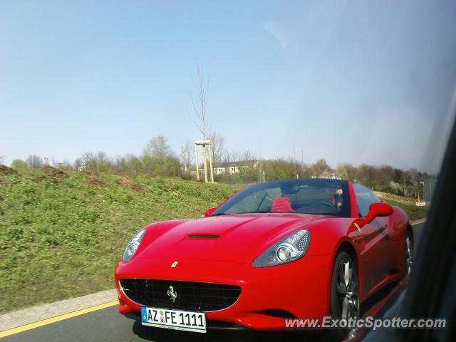 Ferrari California spotted in Motoway, Germany