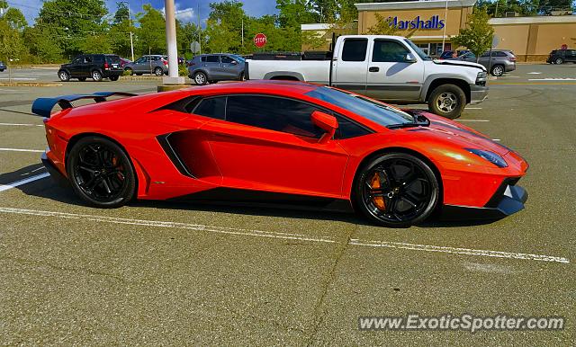 Lamborghini Aventador spotted in Clark, New Jersey