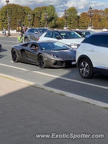 Lamborghini Aventador spotted in PARIS, France