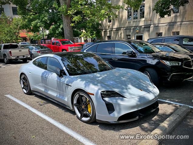 Porsche Taycan (Turbo S only) spotted in Bloomington, Indiana