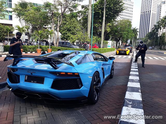 Lamborghini Aventador spotted in Jakarta, Indonesia