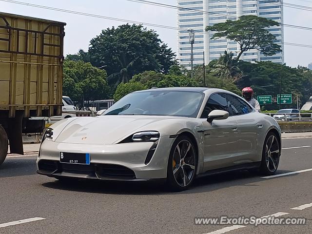 Porsche Taycan (Turbo S only) spotted in Jakarta, Indonesia