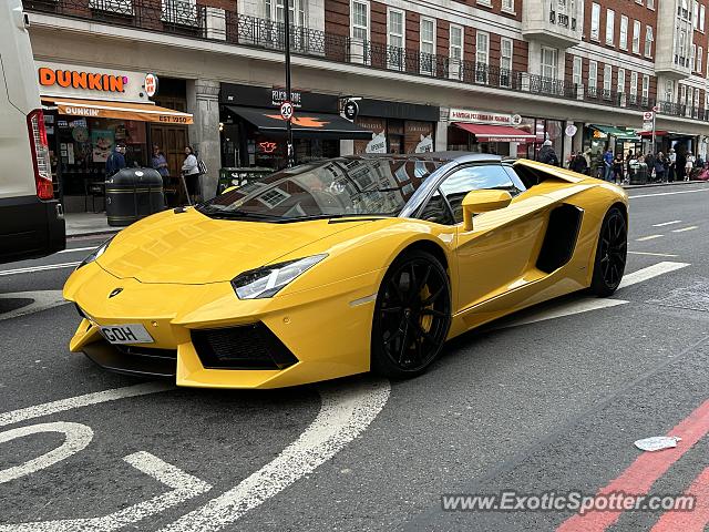 Lamborghini Aventador spotted in London, United Kingdom