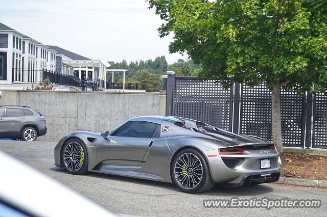 Porsche 918 Spyder spotted in Medina, Washington