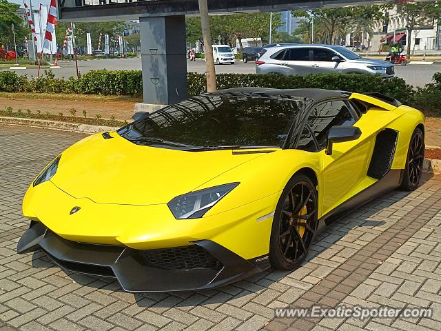 Lamborghini Aventador spotted in Jakarta, Indonesia