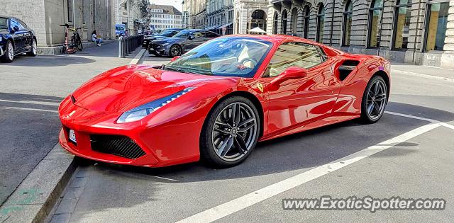 Ferrari 488 GTB spotted in Zurich, Switzerland