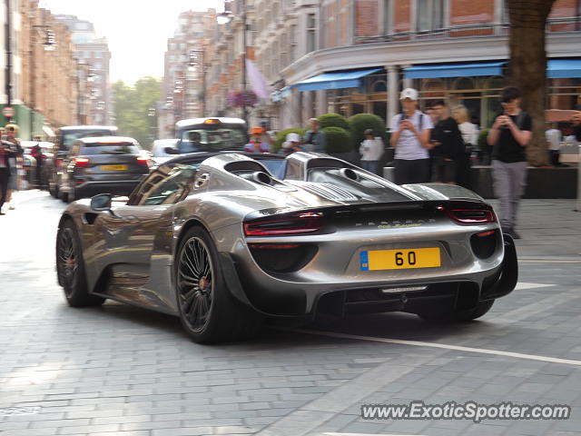 Porsche 918 Spyder spotted in London, United Kingdom