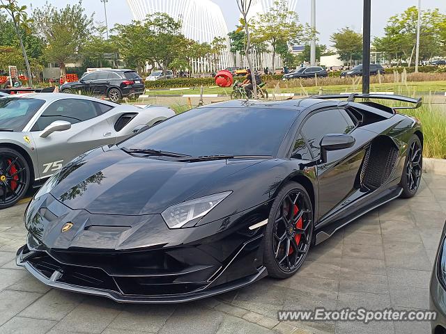 Lamborghini Aventador spotted in Jakarta, Indonesia