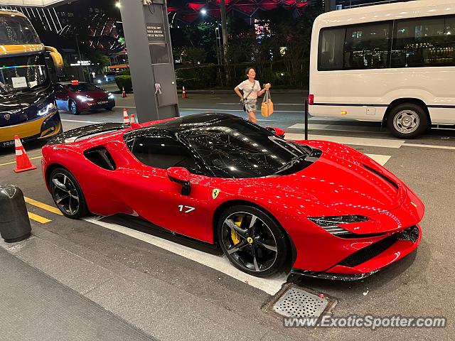 Ferrari SF90 Stradale spotted in CBD, Singapore