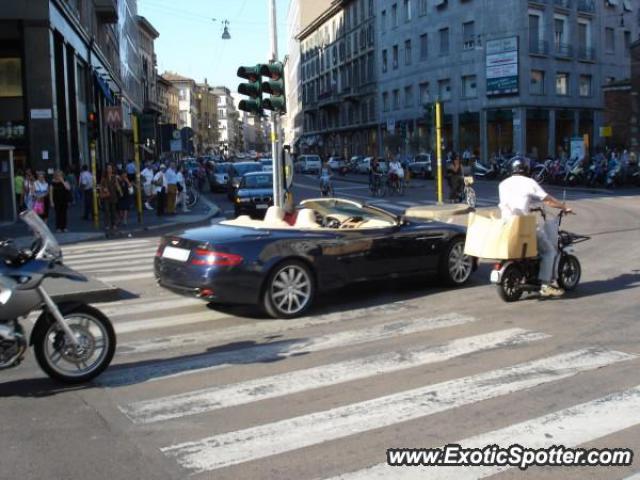 Aston Martin DB9 spotted in MILAN, Italy