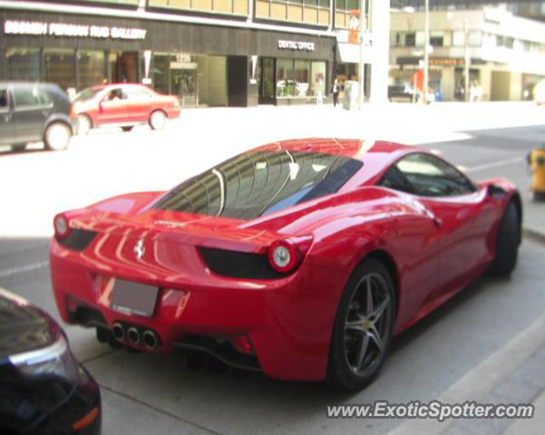 Ferrari 458 Italia spotted in Toronto, Canada